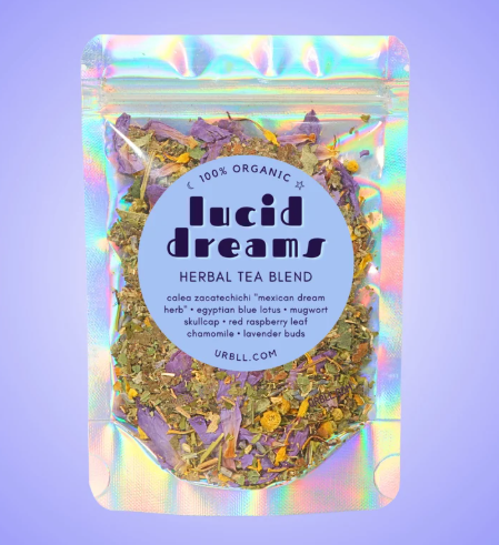 Lucid Dreams Herbal Tea – Organic Sleep & Dream Support Blend with Blue Lotus, Calea and Mugwort | Caffeine Free