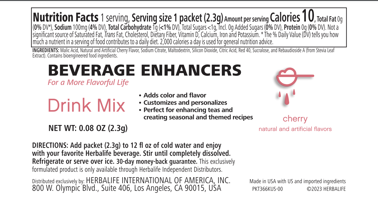 Beverage Enhancers Drink Mix Single-Serve Packets- Cherry 30 Packets