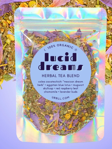 Lucid Dreams Herbal Tea – Organic Sleep & Dream Support Blend with Blue Lotus, Calea and Mugwort | Caffeine Free