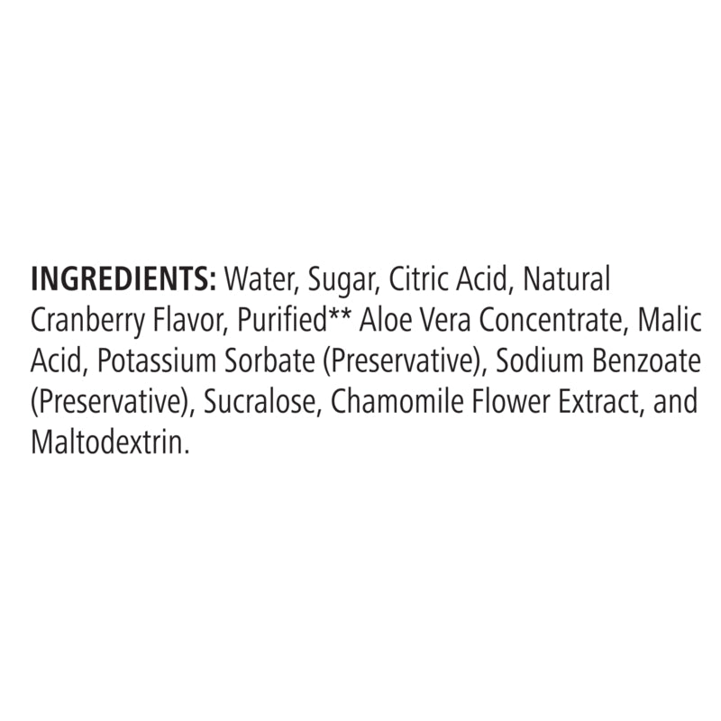 Herbal Aloe Concentrate Single-Serve Packets: Cranberry 30 Packets