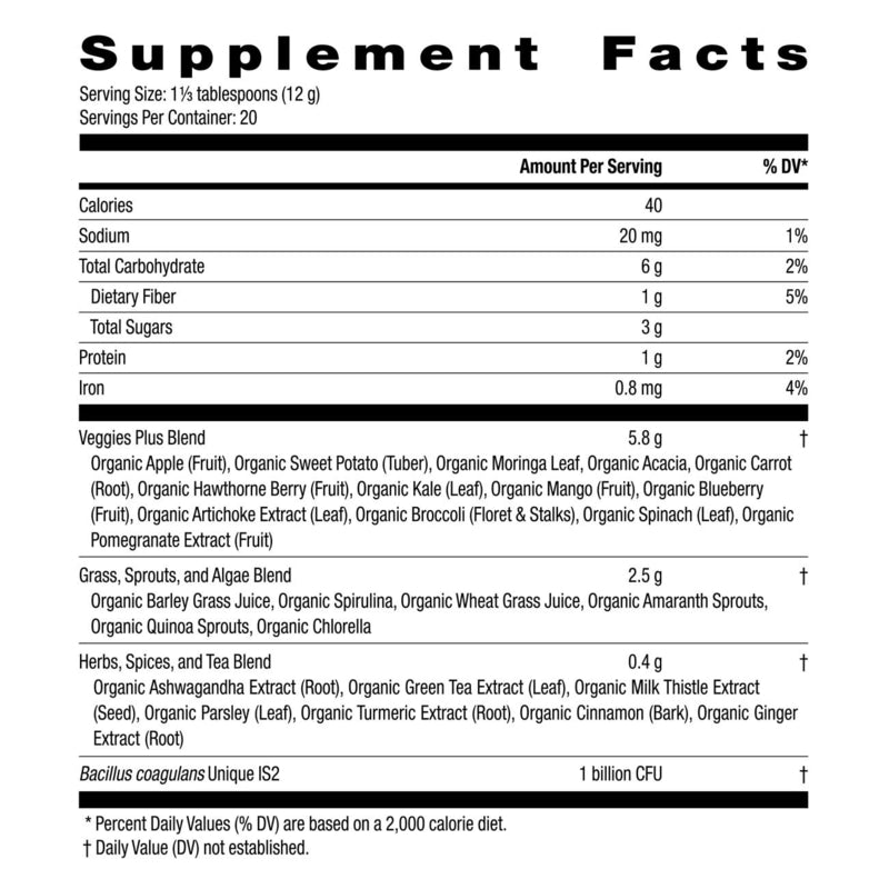 HERBALIFE V Plant-Based Greens Booster: (20 servings) (Non-California States)